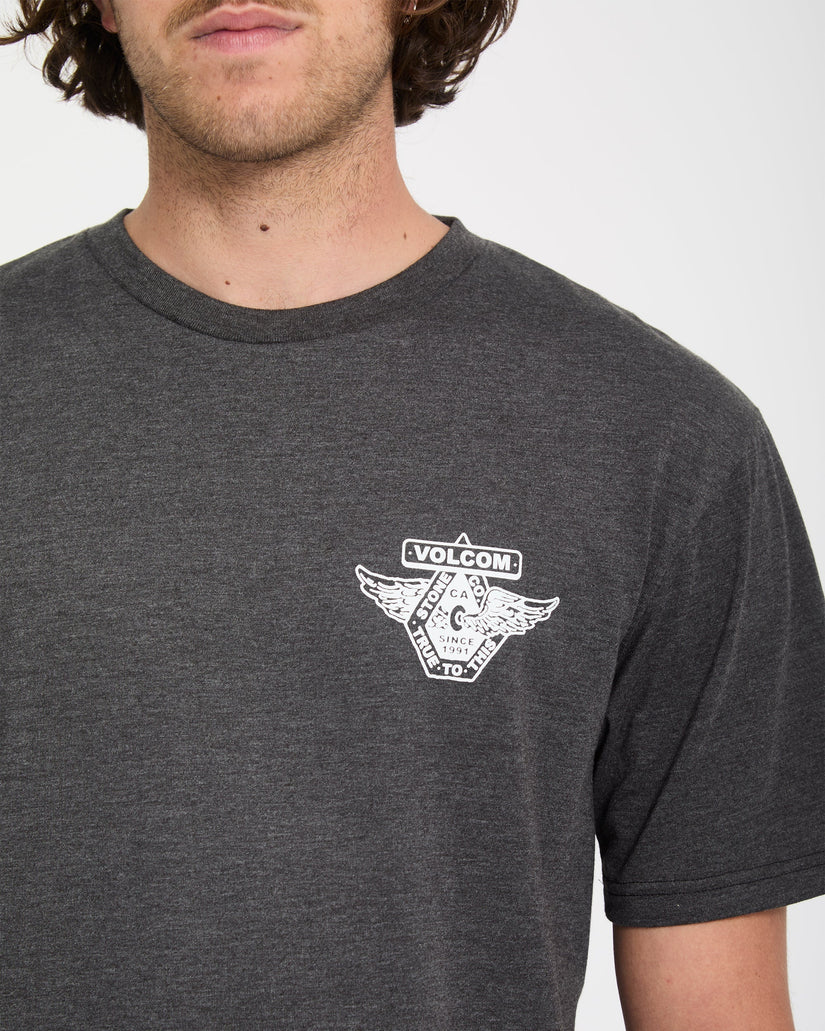 Camiseta Free Wheel - Heather Black