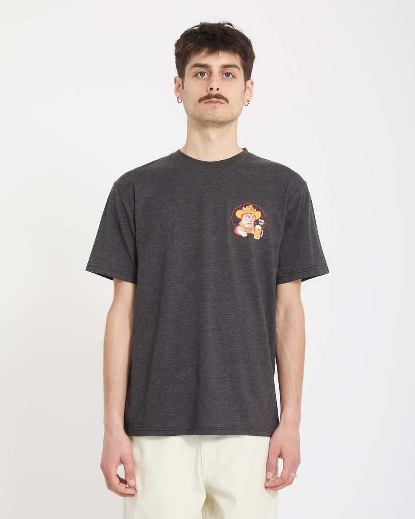 Camiseta Meowdy - Heather Black