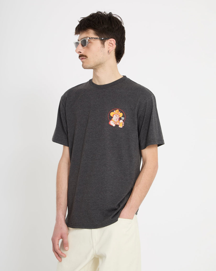 Camiseta Meowdy - Heather Black