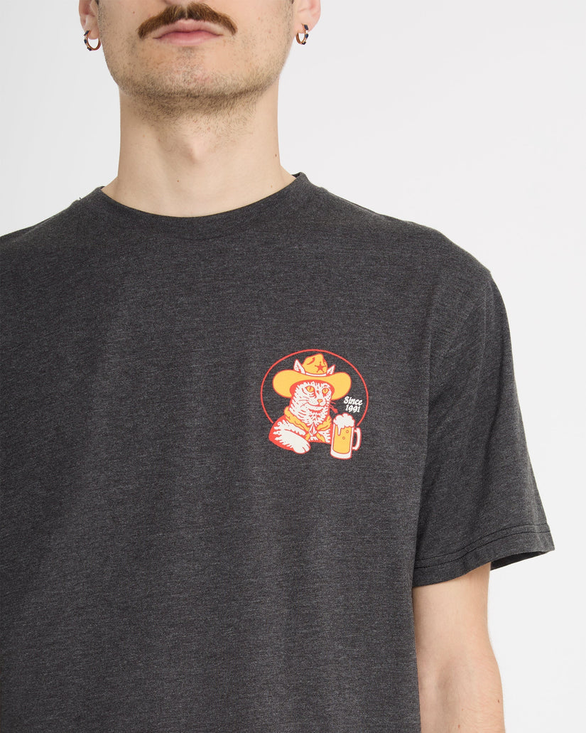 Camiseta Meowdy - Heather Black