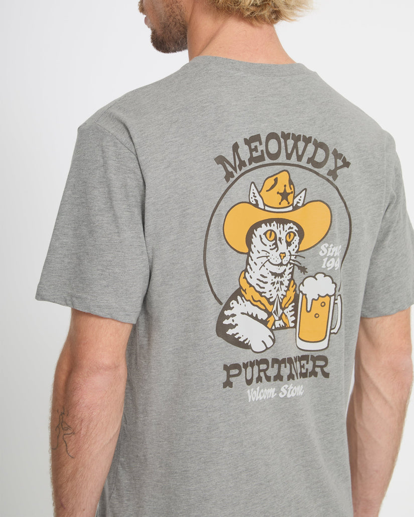 Camiseta Meowdy - Heather Grey