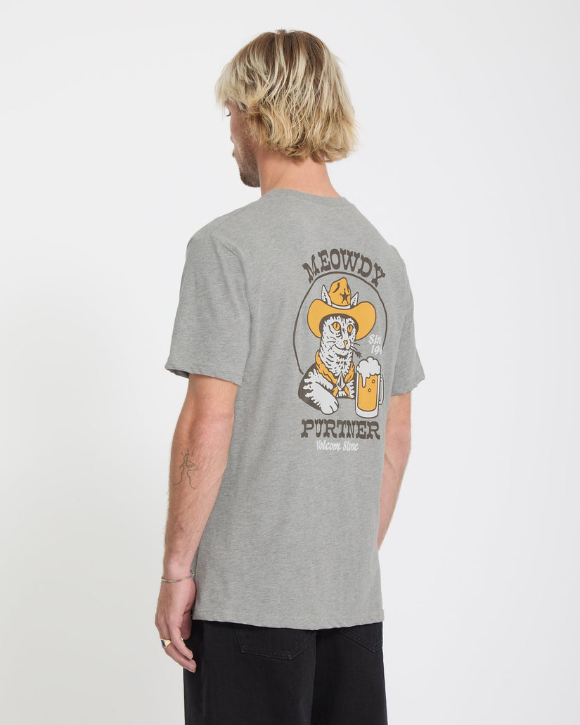 Camiseta Meowdy - Heather Grey