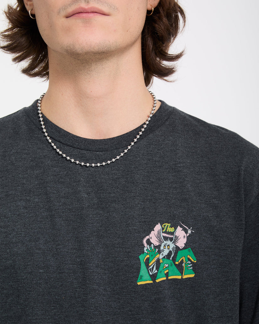 Camiseta Tipsy Rat - Heather Black