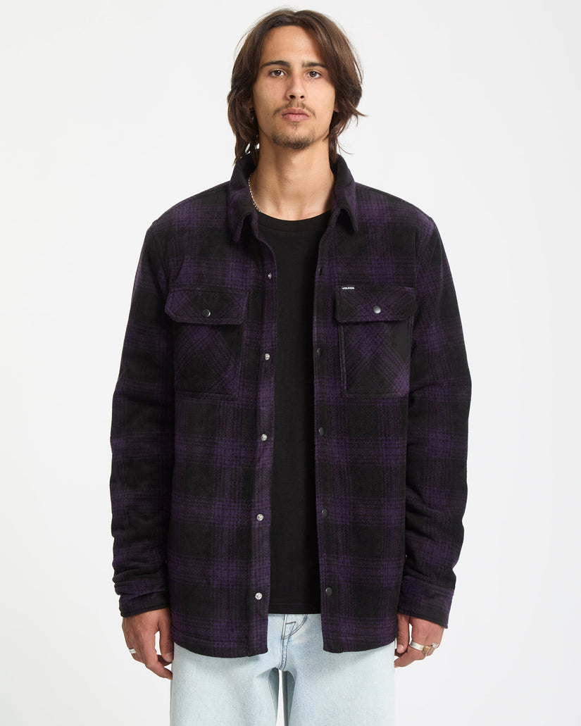 Sobrecamisa De Felpa Bowered - Dark Purple