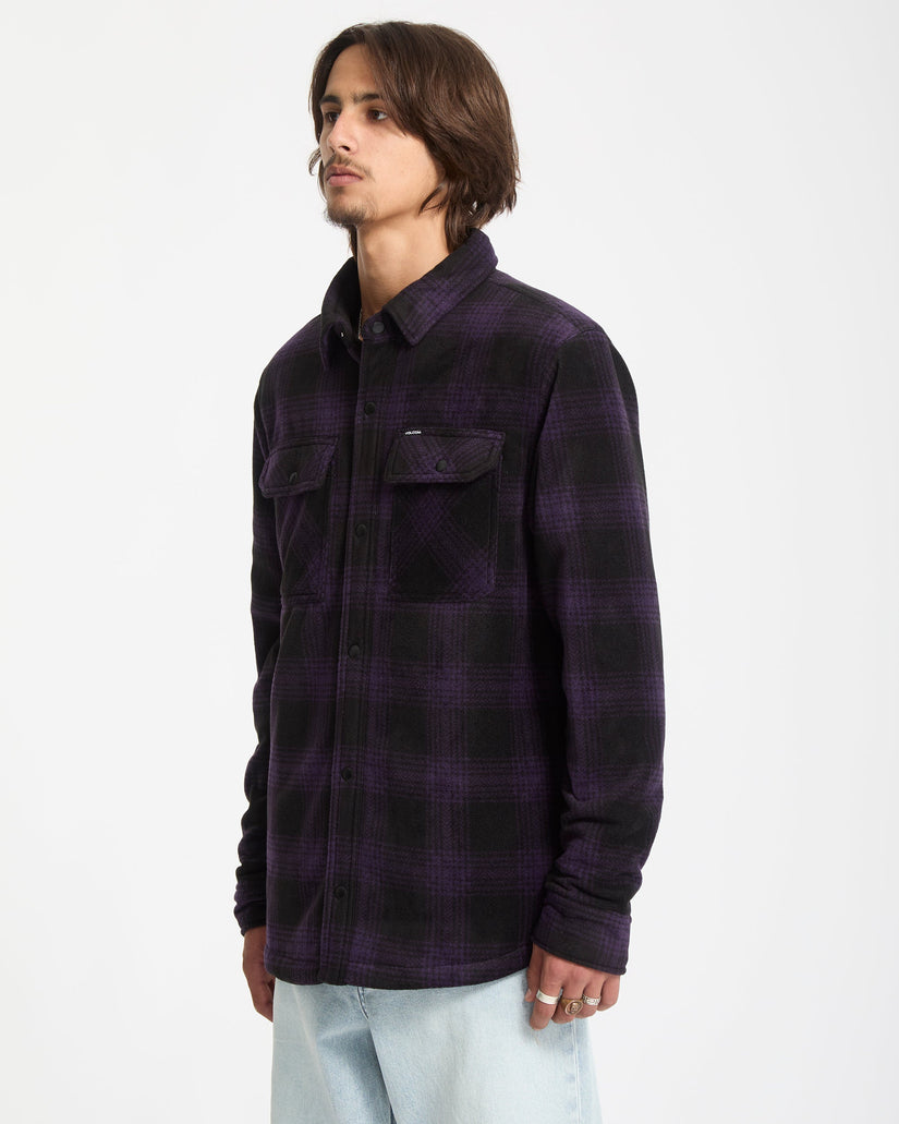 Sobrecamisa De Felpa Bowered - Dark Purple