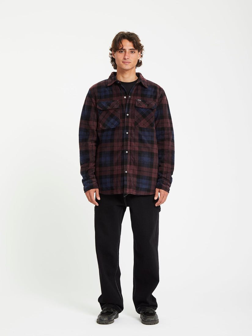 Sobrecamisa de Felpa Bowered - Merlot