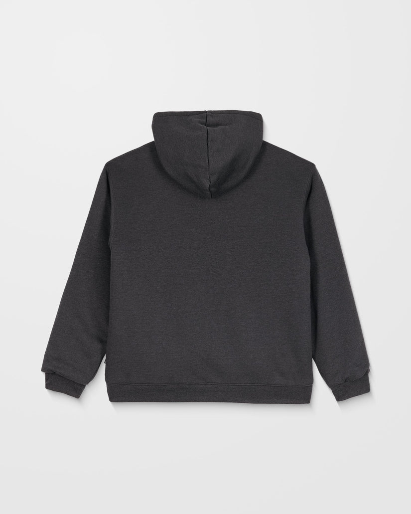 Sudadera Con Capucha Y Cremallera Sherpa Single Stone - Heather Black