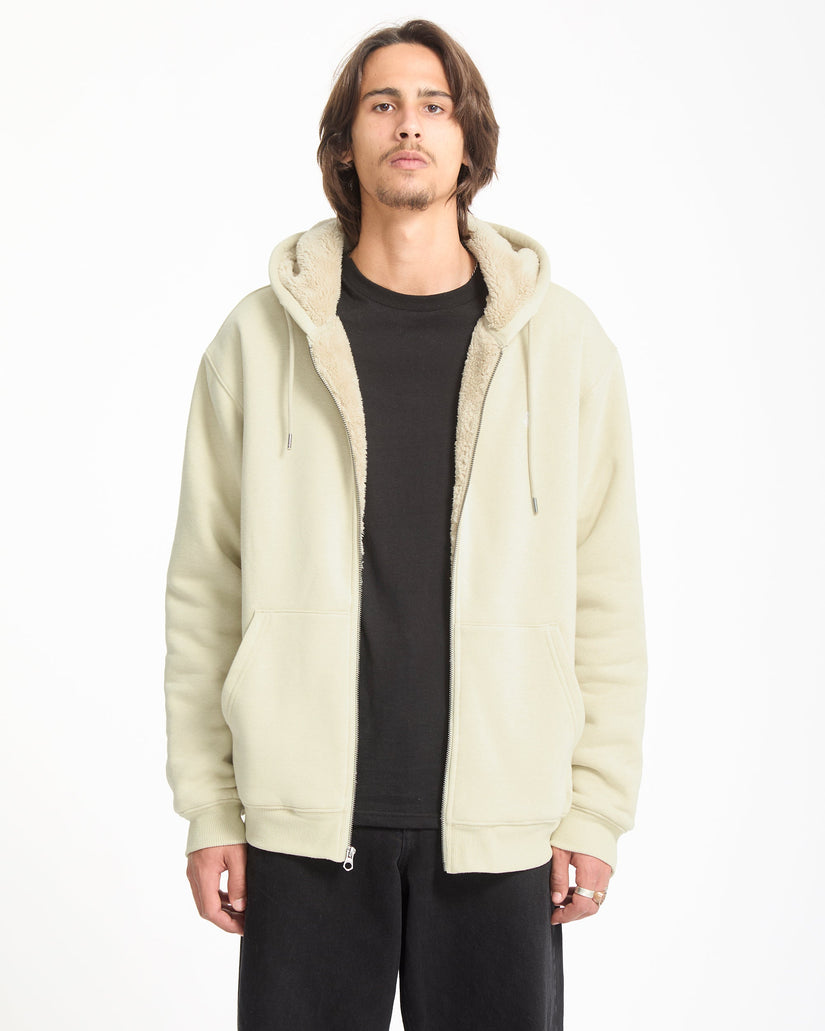 Sudadera Con Capucha Y Cremallera Single Stone Lined - Light Beige