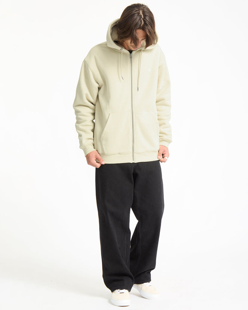 Sudadera Con Capucha Y Cremallera Single Stone Lined - Light Beige