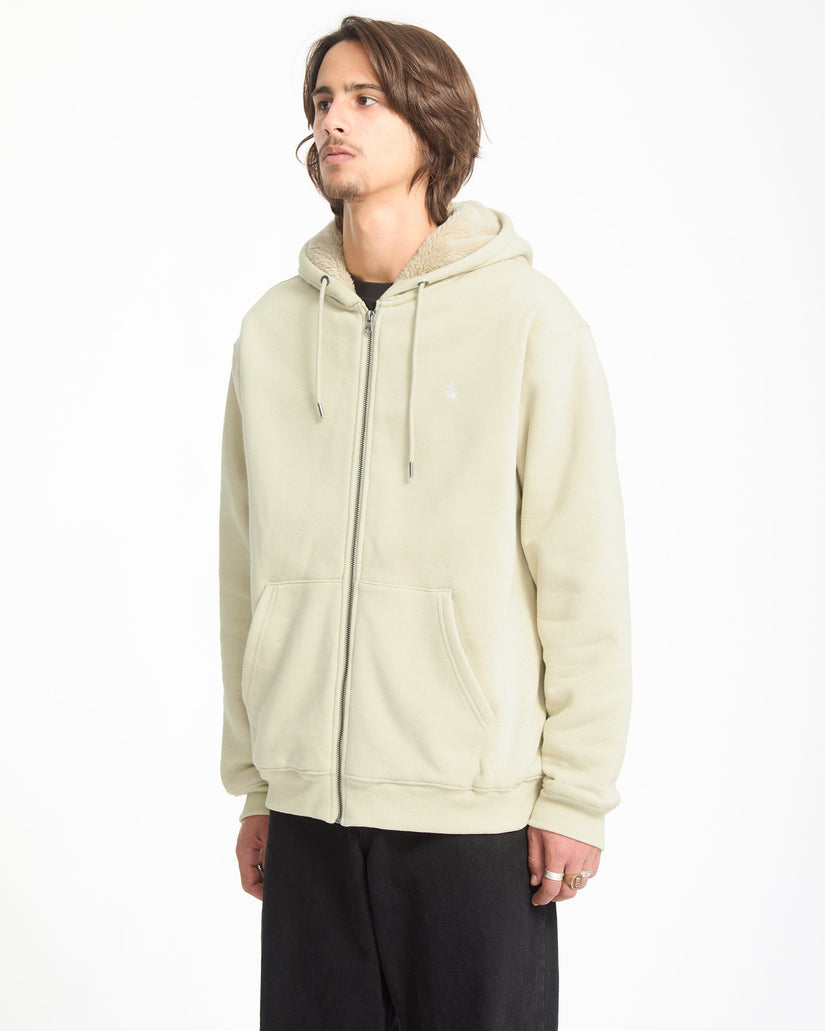 Sudadera Con Capucha Y Cremallera Single Stone Lined - Light Beige