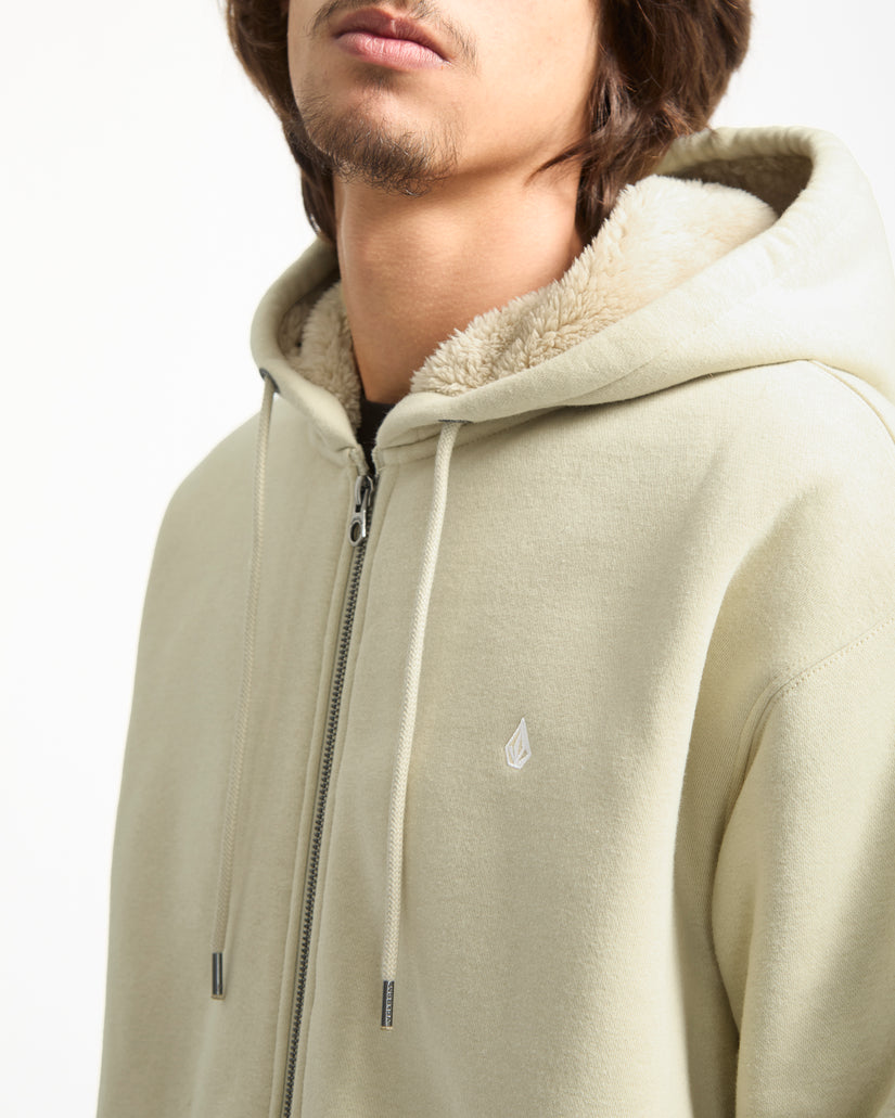 Sudadera Con Capucha Y Cremallera Single Stone Lined - Light Beige