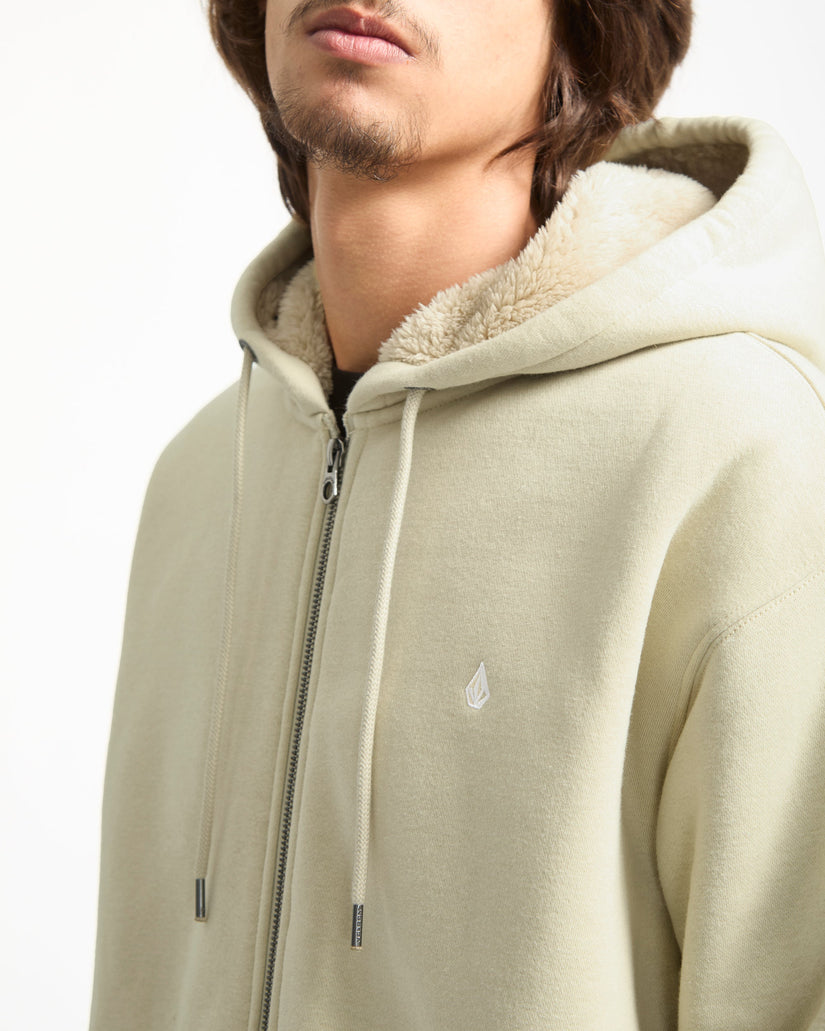 Sudadera Con Capucha Y Cremallera Single Stone Lined - Light Beige