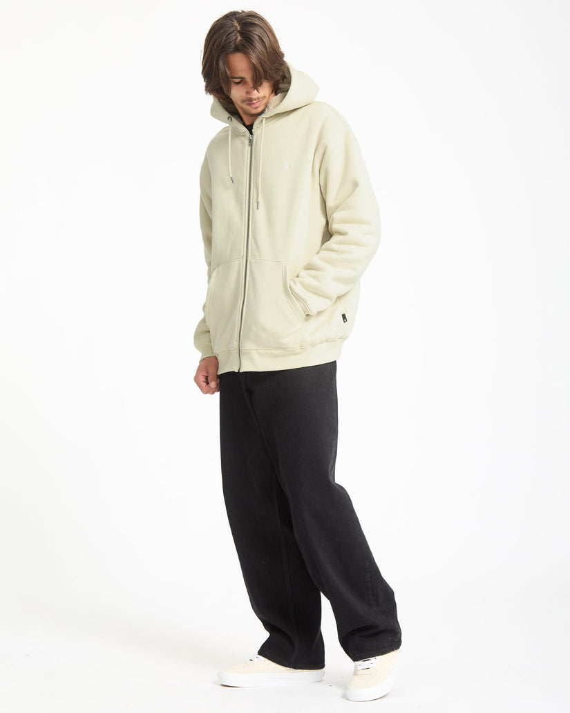 Sudadera Con Capucha Y Cremallera Single Stone Lined - Light Beige