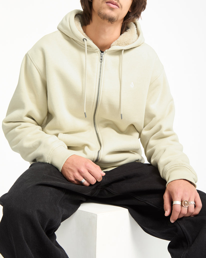Sudadera Con Capucha Y Cremallera Single Stone Lined - Light Beige