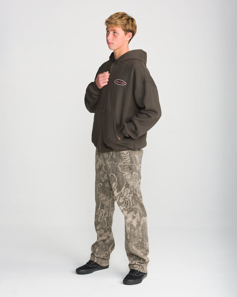 Sudadera Driggs Zip Up - Rinsed Black