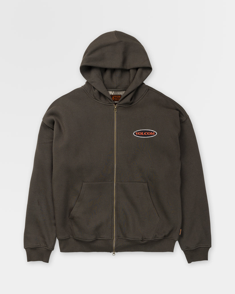 Sudadera Driggs Zip Up - Rinsed Black