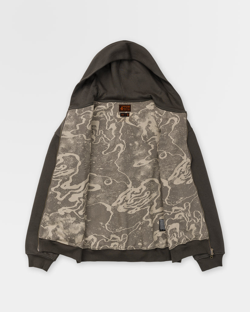 Sudadera Driggs Zip Up - Rinsed Black