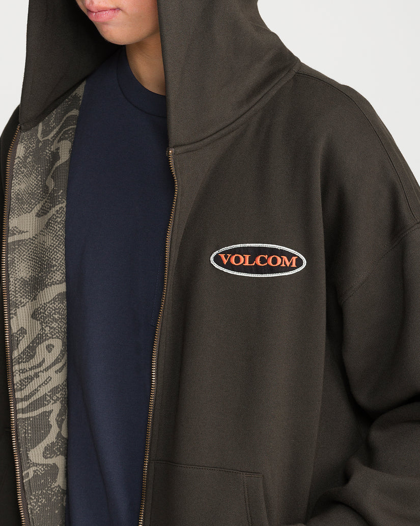 Sudadera Driggs Zip Up - Rinsed Black