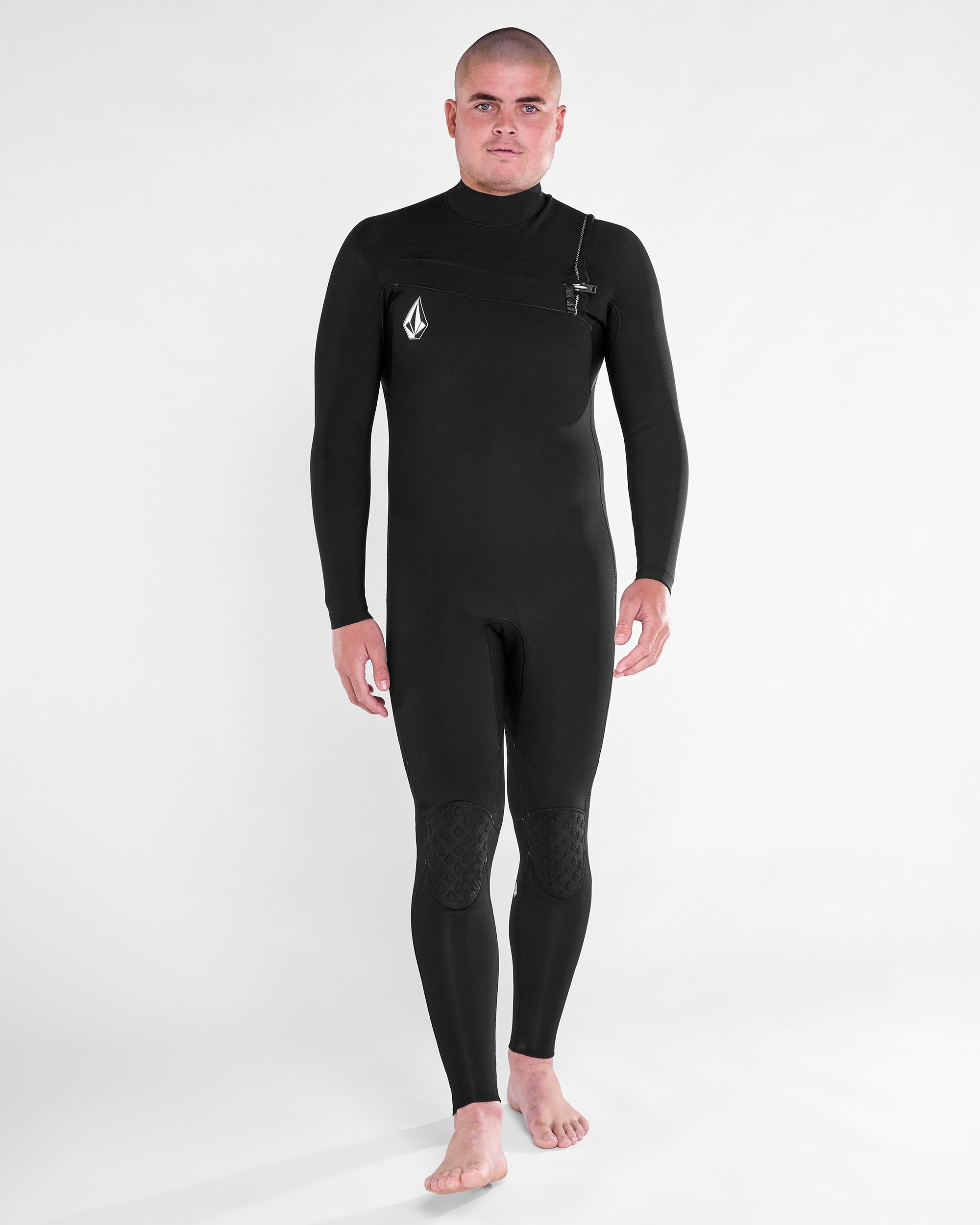 サーフィン・ボディボード VOLCOM Mens Modulator Chestzip Fullsuit Modulator 3/2Mm Chest Zip Full Wetsuit - Black - Men - Volcom EU