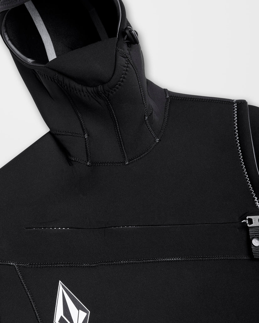 Traje De Neopreno Con Capucha Modulator 4/3Mm Con Cremallera En El Pecho - Black