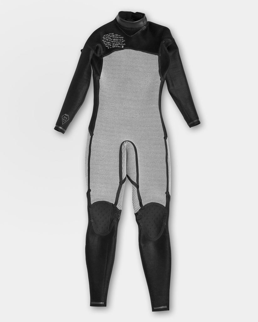 Traje de neopreno completo Modulator de manga larga 3/2Mm con cremallera detrás - Black