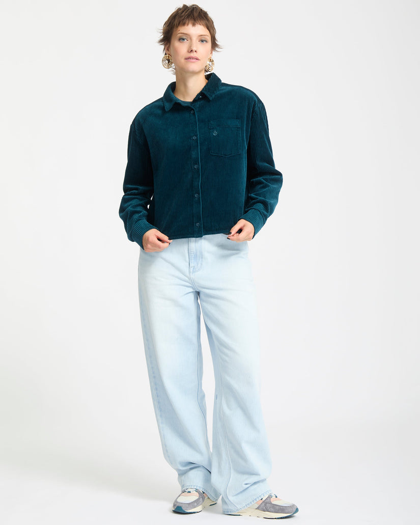 Camisa De Pana Weellow - Emerald Green