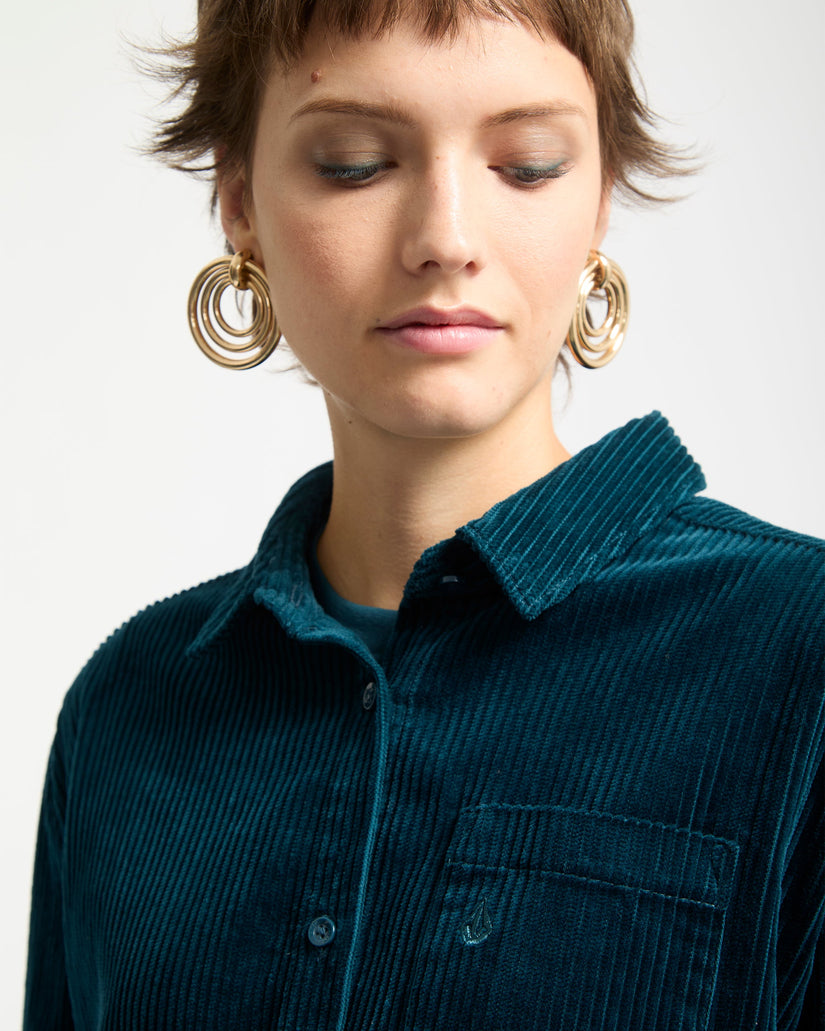 Camisa De Pana Weellow - Emerald Green