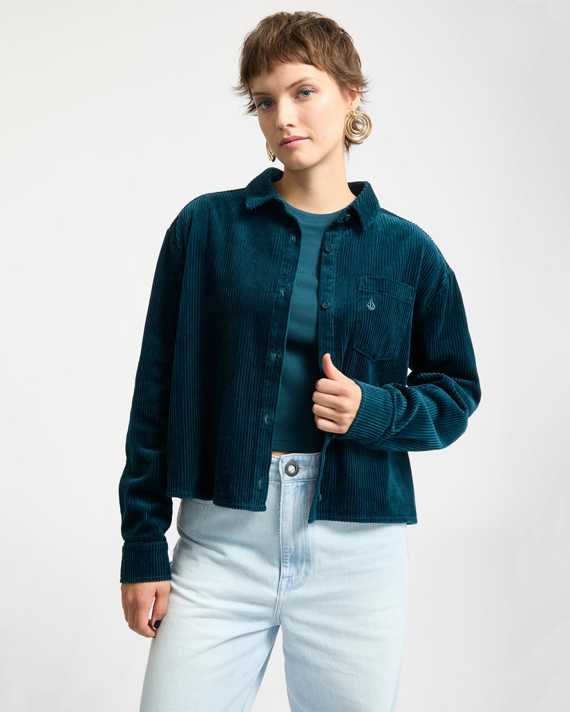 Camisa De Pana Weellow - Emerald Green