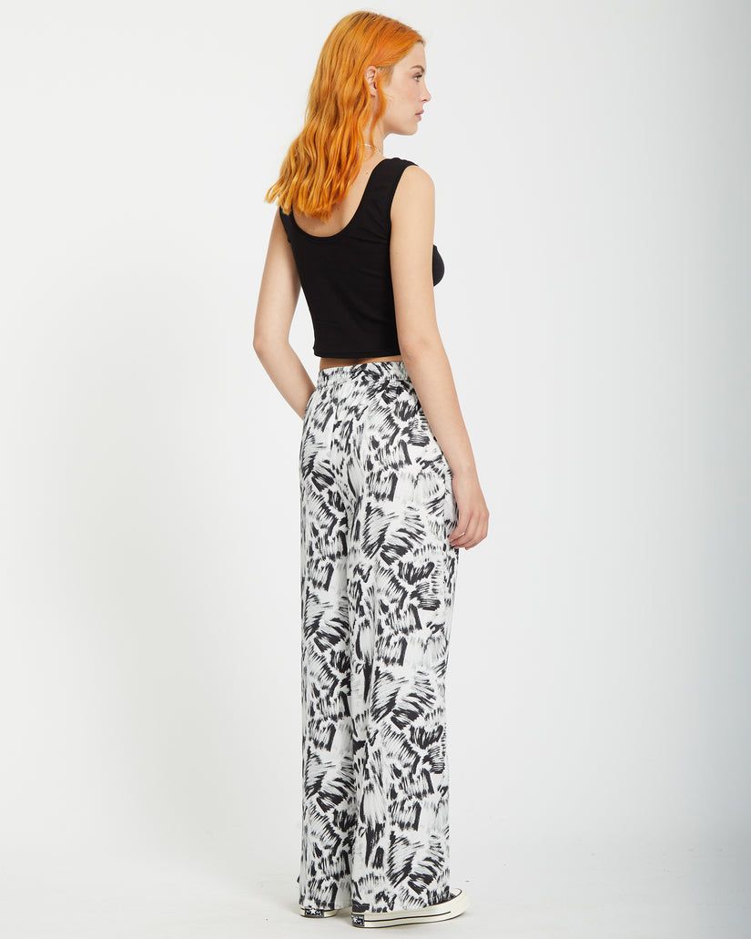 Pantalón Alix con cintura elástica - BLACK WHITE
