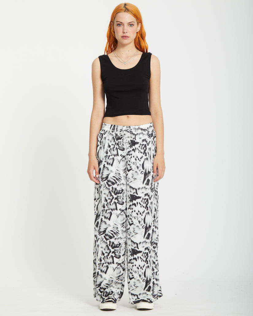 Pantalón Alix con cintura elástica - BLACK WHITE