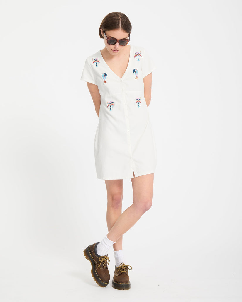 Vestido camisero Bruno Lucas - Off White