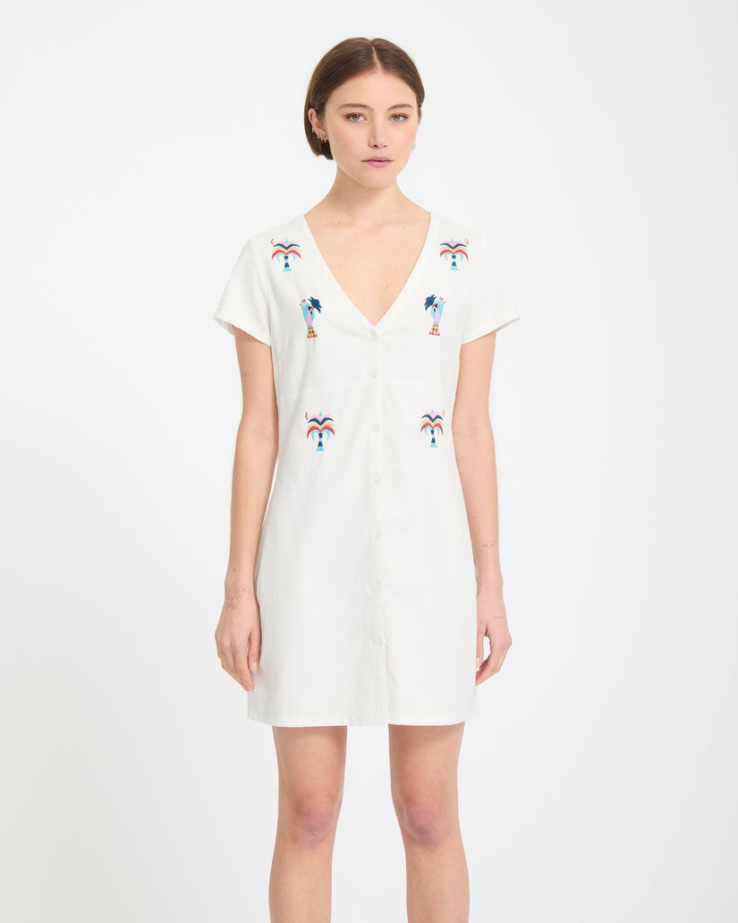 Vestido camisero Bruno Lucas - Off White