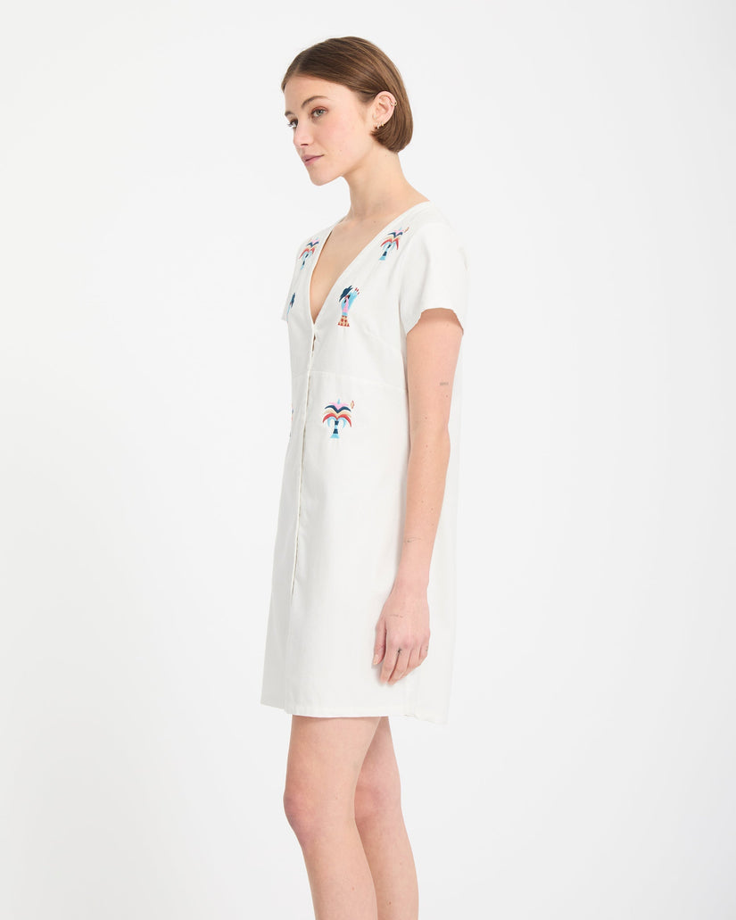 Vestido camisero Bruno Lucas - Off White