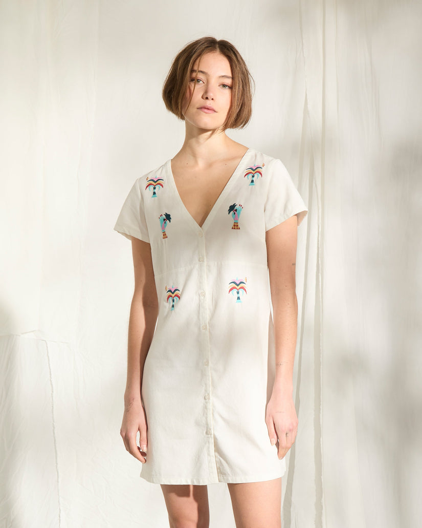 Vestido camisero Bruno Lucas - Off White