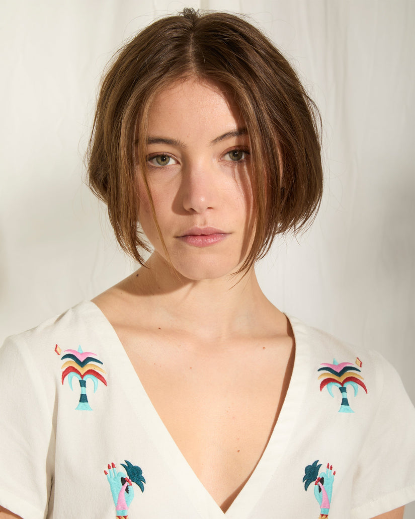 Vestido camisero Bruno Lucas - Off White