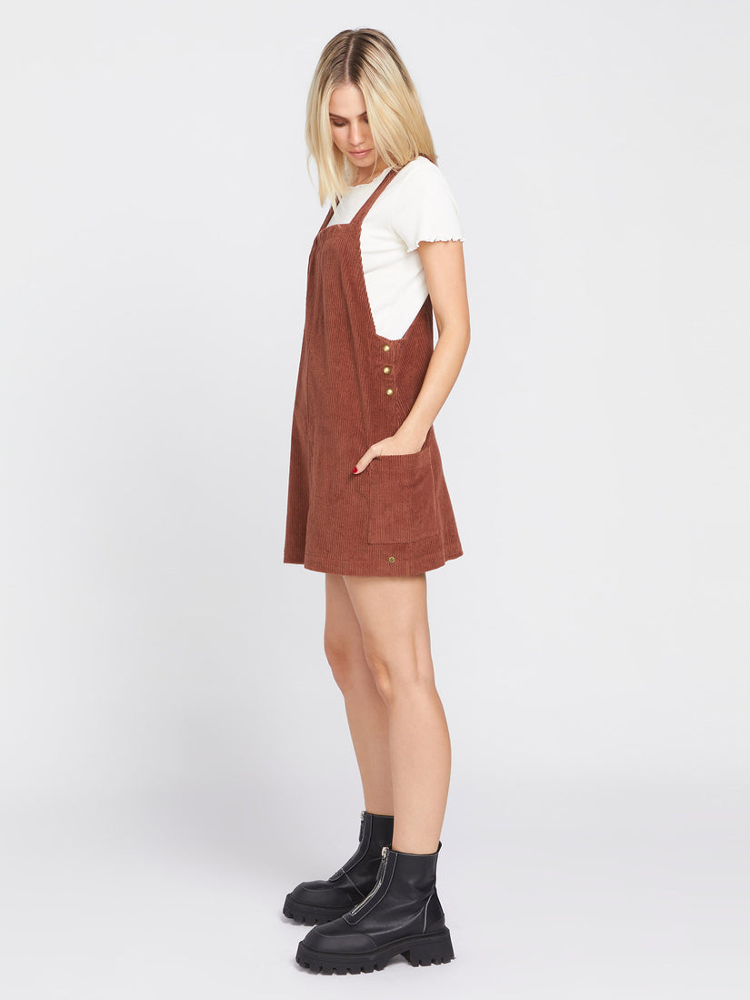 Vestido de Pana Power Chord - Chestnut Brown