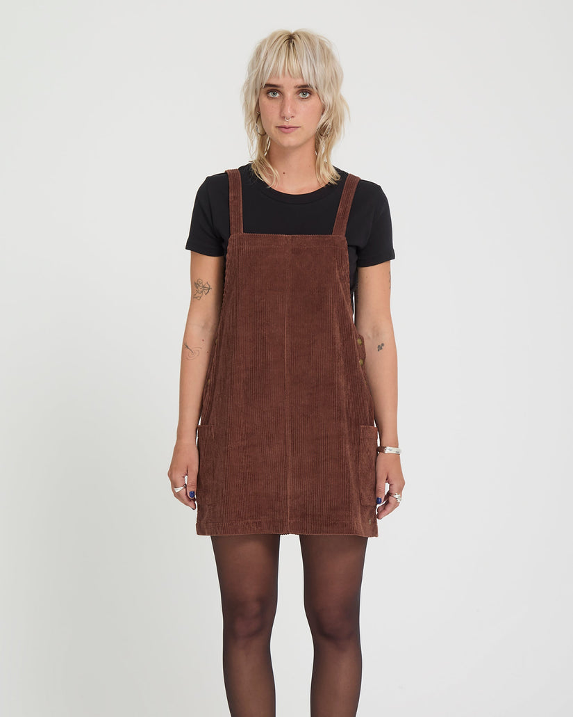 Vestido Power Corduroy - Tobacco Brown