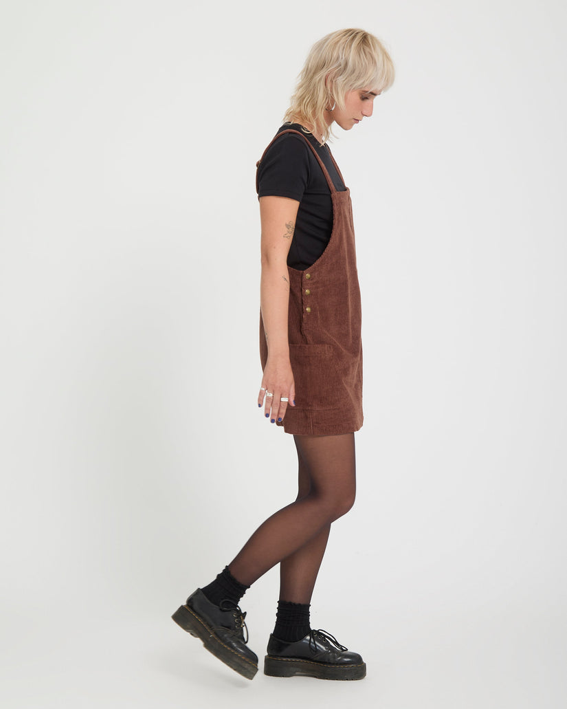 Vestido Power Corduroy - Tobacco Brown