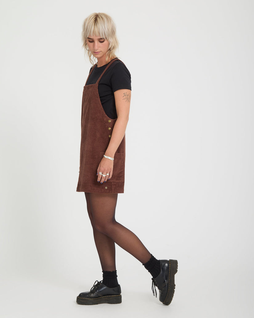 Vestido Power Corduroy - Tobacco Brown