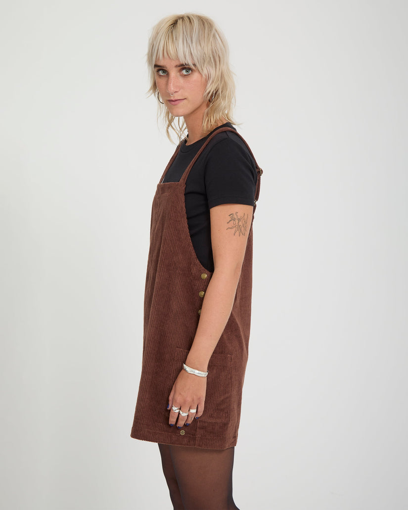 Vestido Power Corduroy - Tobacco Brown