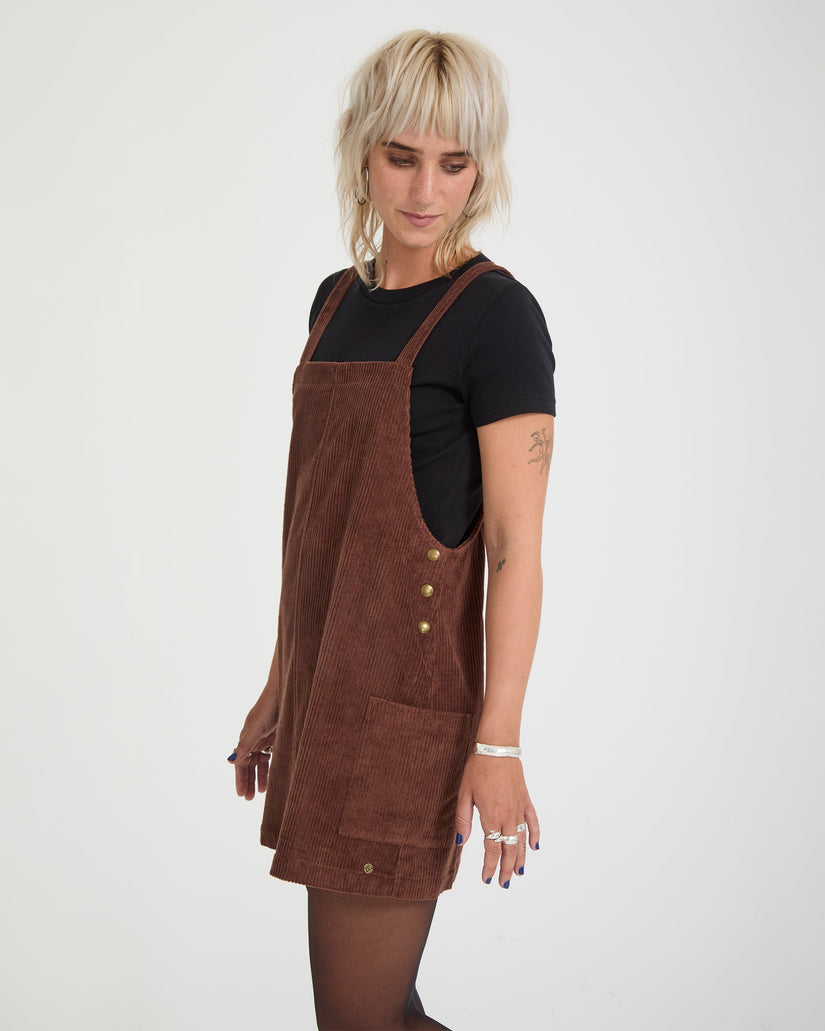 Vestido Power Corduroy - Tobacco Brown