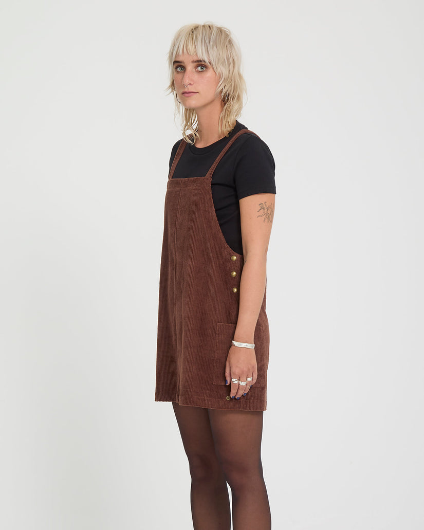 Vestido Power Corduroy - Tobacco Brown