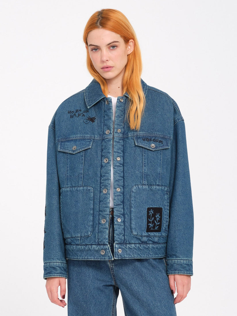 Chaqueta Keutchi Denim - Vintage Marbled Indigo