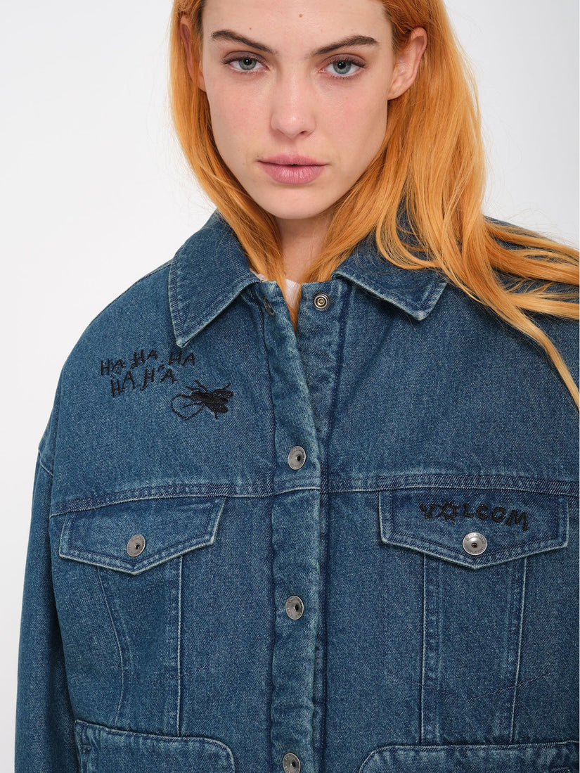 Chaqueta Keutchi Denim - Vintage Marbled Indigo