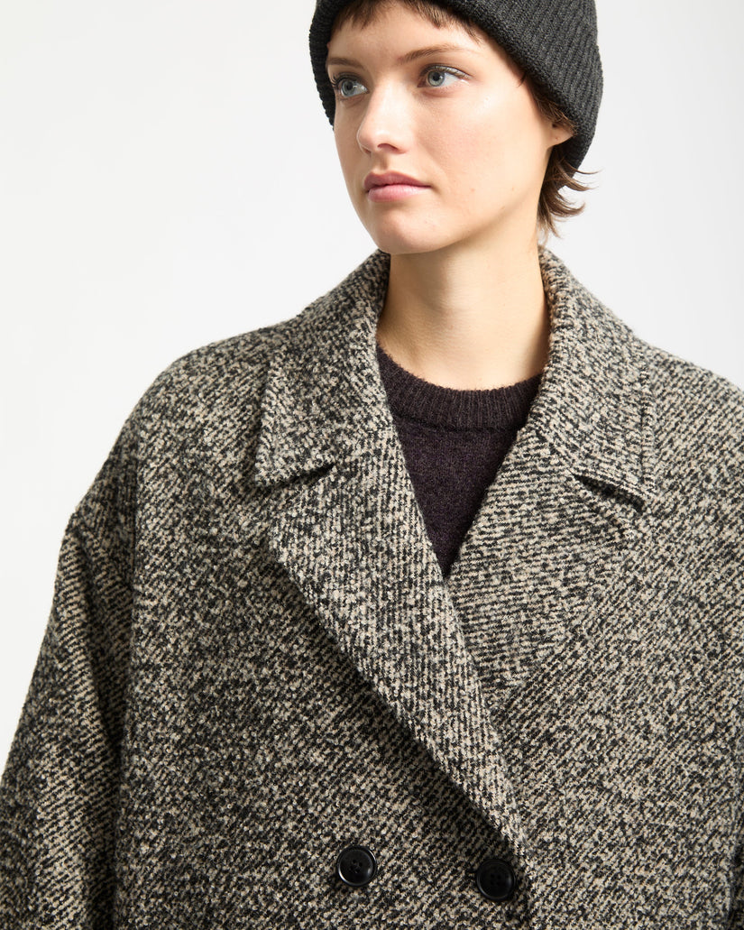 Abrigo Largo Eastcoat - Black White