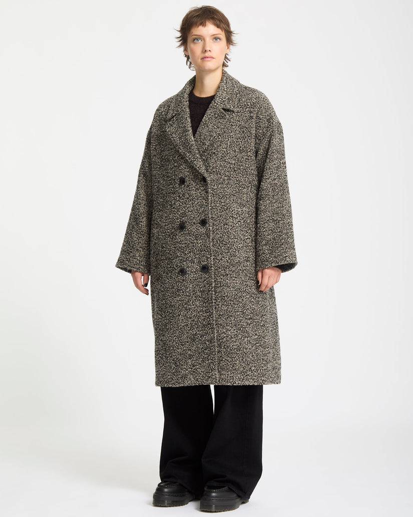 Abrigo Largo Eastcoat - Black White