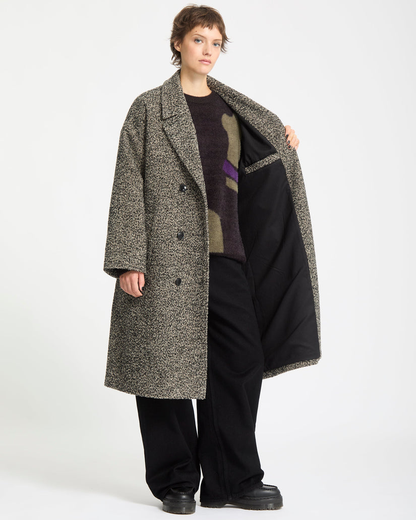 Abrigo Largo Eastcoat - Black White