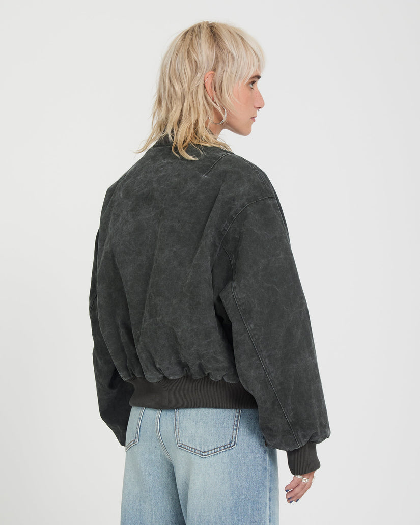 Chaqueta Workestra Bomber - Rinsed Black