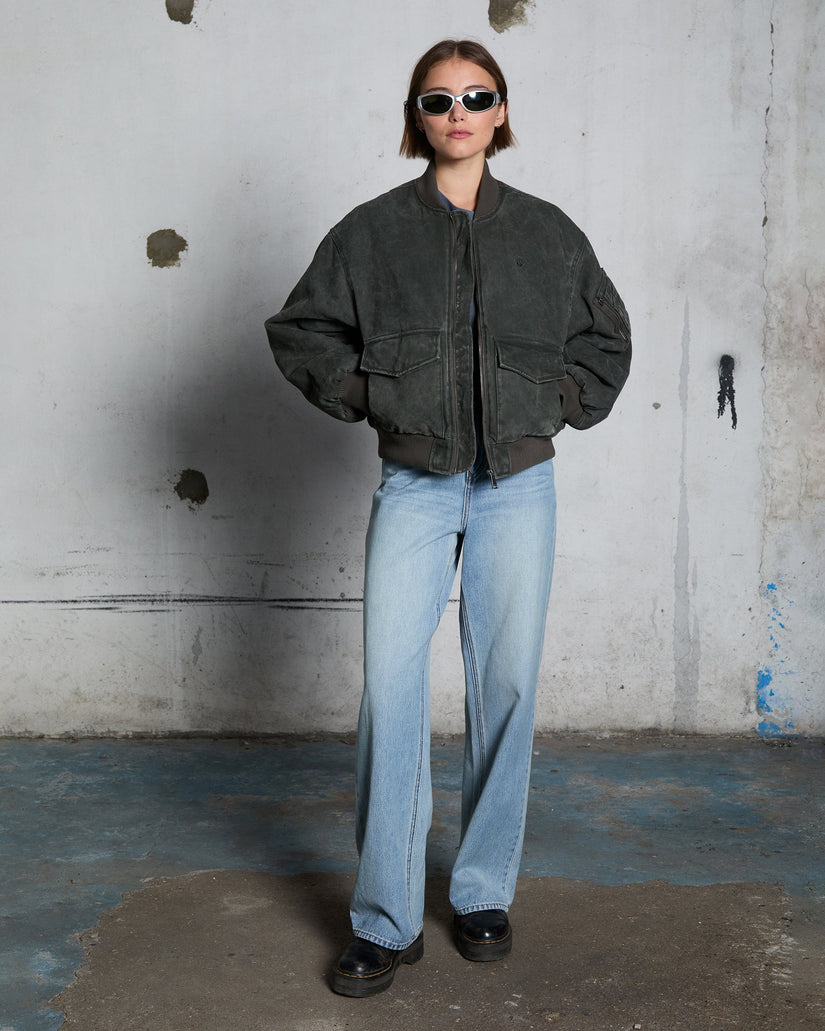 Chaqueta Workestra Bomber - Rinsed Black