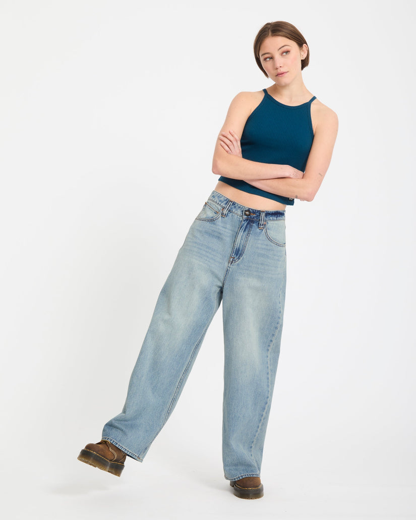 Pantalón vaquero Beeggy - Dusty Blue Wash